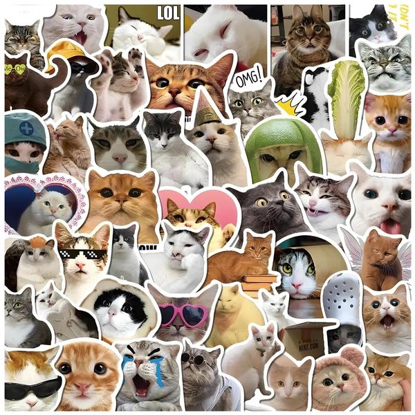 Imagem de Adesivos Kawaii Cat Love - PVC - 10/30/50 Peças - Decoração Estética Coreana