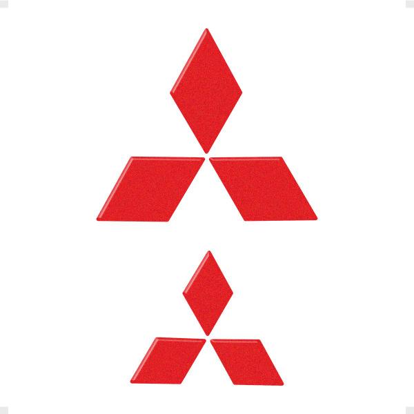 Imagem de Adesivos Mitsubishi Outlander 2016 Emblema Vermelho Genérico