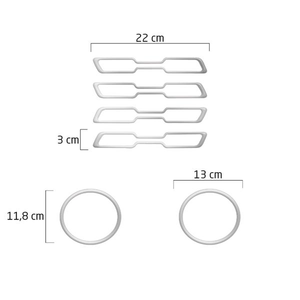 Imagem de Adesivos Moldura Kwid 2018/2022 Apliques Grade/farol Cromado