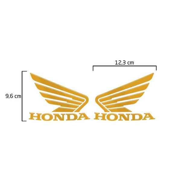 Imagem de Adesivos Moto Honda Cb 300r Asas Emblemas Dourado Tanque