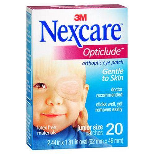 Imagem de Adesivos oculares ortopédicos Nexcare Opticlude Junior 20 unidades da Nexcare (pacote com 2)