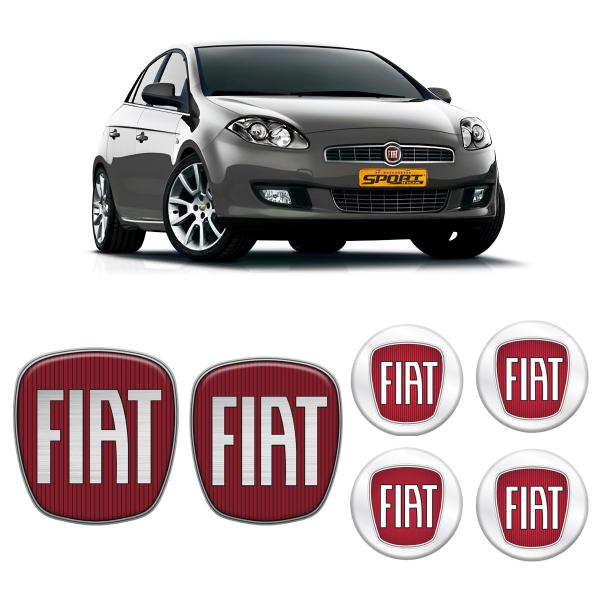 Imagem de Adesivos Para Fiat Bravo 2010/2016 Emblema Vermelho Genérico