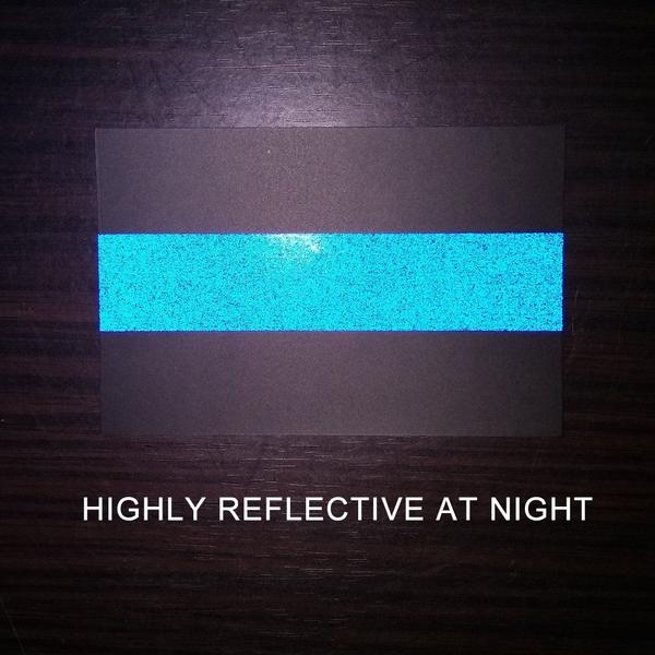 Imagem de Adesivos para para-choque, pacote com 3 adesivos Reflective Police Thin Blue Line