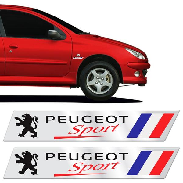 Imagem de Adesivos Peugeot 206 Sport Emblema Lateral Cromado Resinado