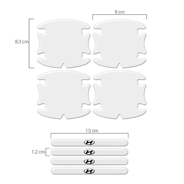 Imagem de Adesivos Protetor Maçaneta Hb20 Creta Hyundai Resinado