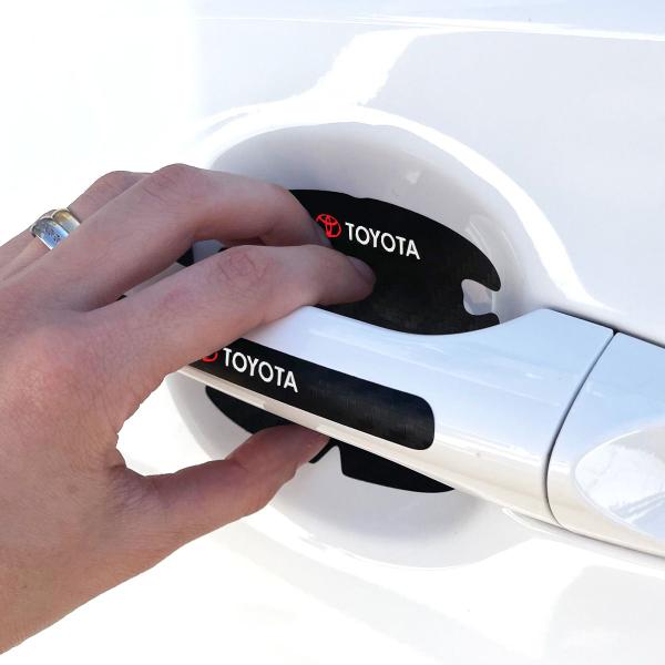 Adesivos Protetor Maçaneta Linha Toyota Carbono Decorativo - SPORTINOX Imagem de Adesivos Protetor Maçaneta Linha Toyota Carbono Decorativo