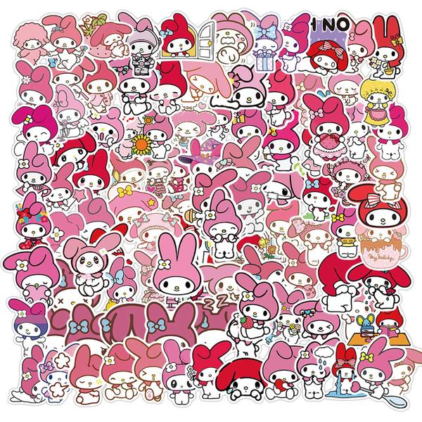 Imagem de Adesivos Sanrio My Melody, Cinnamoroll e Kuromi - 50 Peças para Laptop