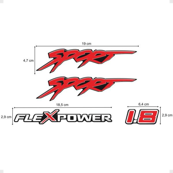 Adesivos Sport Flexpower 1.8 Para Montana Astra - Genérico - SPORTINOX Imagem de Adesivos Sport Flexpower 1.8 Para Montana Astra - Genérico