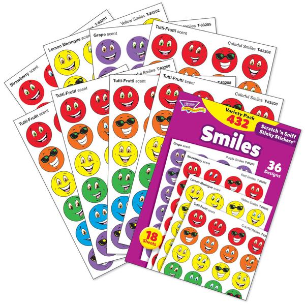 Imagem de Adesivos Stinky Trend Enterprises Smiles Scented 36 designs