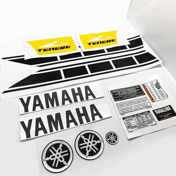 Imagem de Adesivos Tenere 250 2012/2013 Yamaha Emblemas Tanque Preto