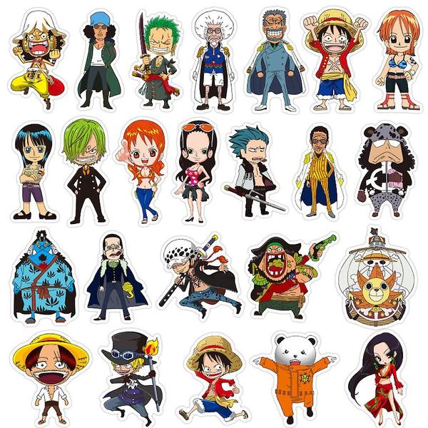 Imagem de Adesivos Wokex One Piece Luffy Zoro Waterproof 48 unidades