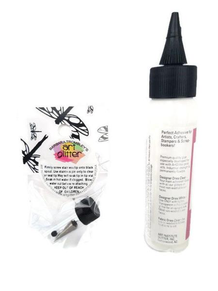 Imagem de Adhesive Art Glitter Glue Designer seca, transparente, 60 ml com ponta