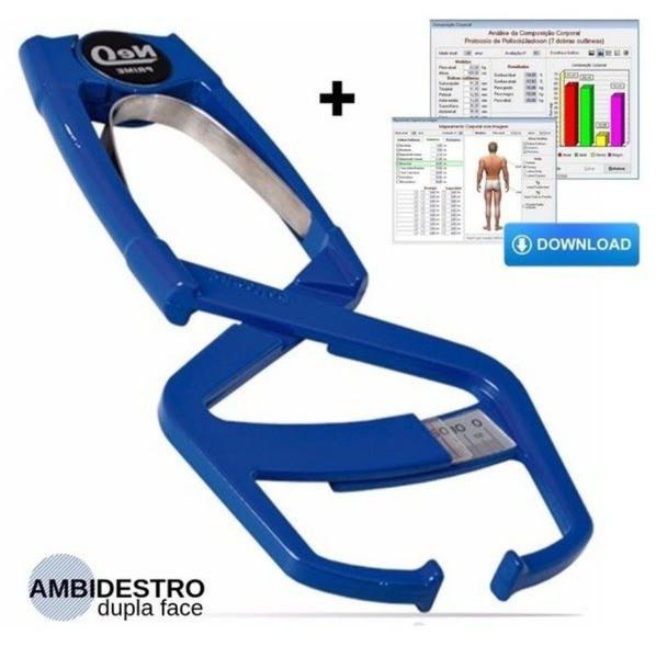 Adipômetro Clínico Neo Azul Prime Med Com Software Physical Test 2.98 Imagem de Adipômetro Clínico Neo Azul Prime Med Com Software Physical Test 2.98