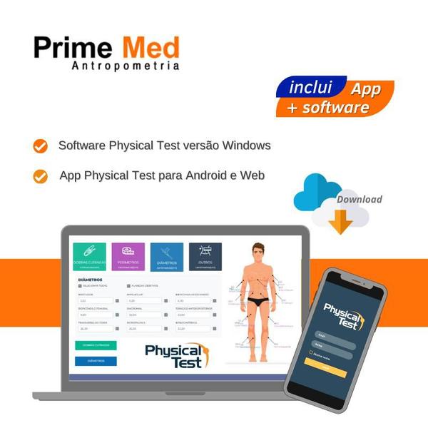 Imagem de Adipometro Clinico Prime Med Neo Plus Cinza Com Software Web