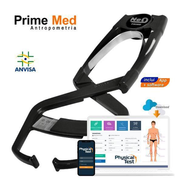 Imagem de Adipometro Clinico Prime Med Neo Plus Preto Com Software Web