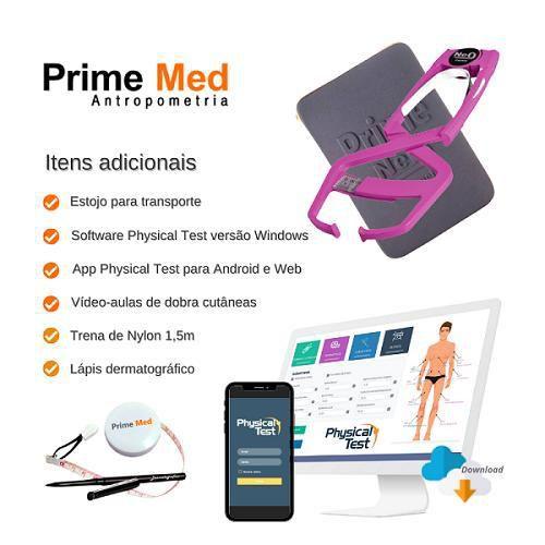 Imagem de Adipometro Clinico Prime Med Neo Plus Rosa Com Software Web