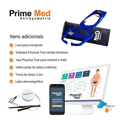 Imagem de Adipometro Clinico Prime Neo Azul Com Software 8.0 e Web