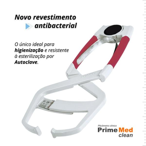 Imagem de Adipômetro / Plicômetro Prime Med Clean-Antibacterial-Anvisa-Rosa