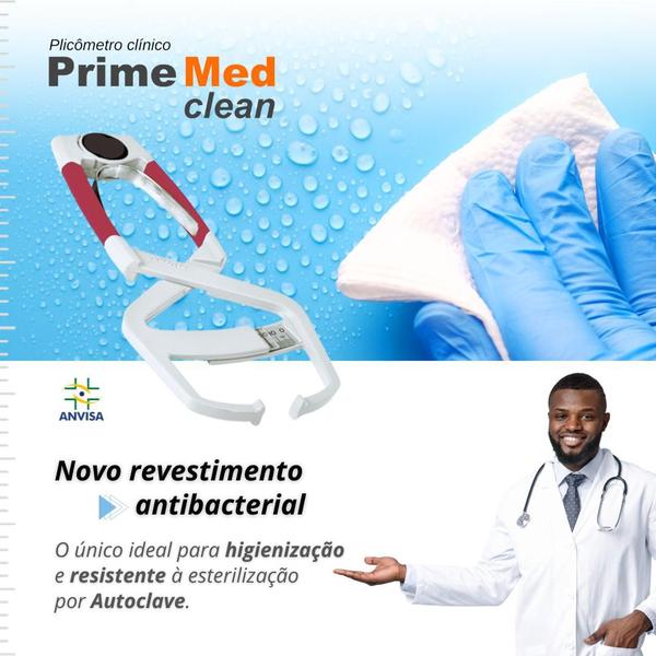 Adipômetro / Plicômetro Prime Med Clean-Antibacterial-Anvisa-Rosa Imagem de Adipômetro / Plicômetro Prime Med Clean-Antibacterial-Anvisa-Rosa