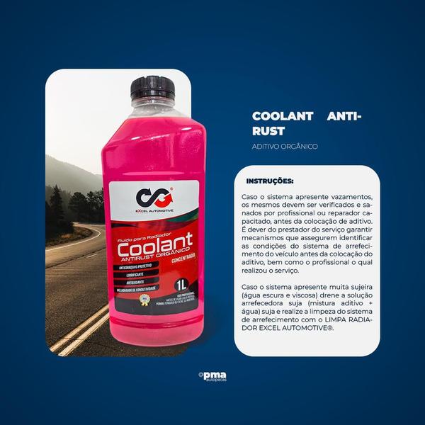 Imagem de Aditivo Coolant Antirust Organico Concentrado Rosa 1L