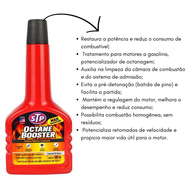 Imagem de Aditivo de Combustível Limpa Bico Injetor Octane Booster Stp 200ml Alta Perfomance