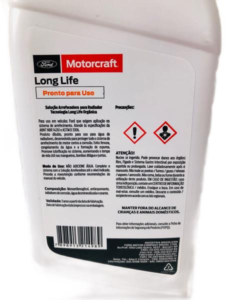 Imagem de Aditivo De Radiador Long Life Fiesta Ka Ecosport Ranger Focus Motorcraft Pronto Uso 1 Litro