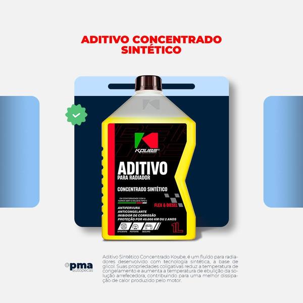 Imagem de Aditivo Fluido Radiador Concentrado Sintético Amarelo 1 LT