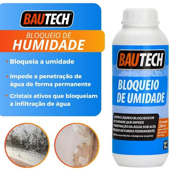 Imagem de Aditivo Impermeabilizante Bloqueio De Umidade 1l Bautech