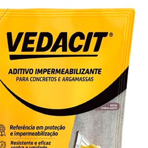 Imagem de Aditivo Impermeabilizante para Concretos E Argamassas 900ml Branco - Vedacit