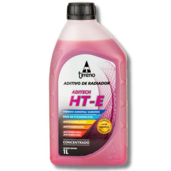 Imagem de Aditivo Radiador Híbrido HT-E Lilás Rosa Concentrado Líquido Arrefrecimento Original Tirreno Homologado VW Volkswagen Audi Mercedes Bens Scania MAN