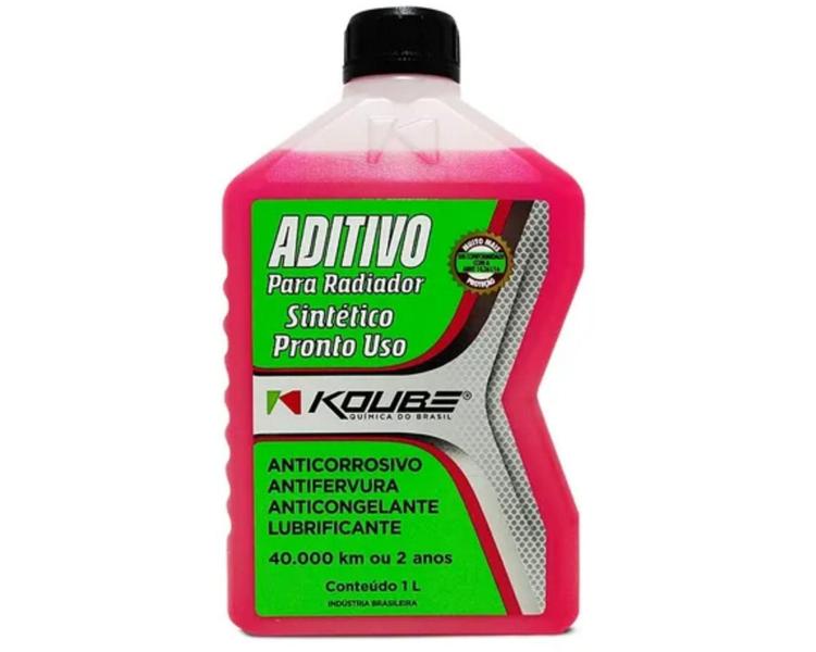 Imagem de Aditivo Radiador Pronto Uso Sintético 1l Koube Rosa 40.000 km ou 2 anos