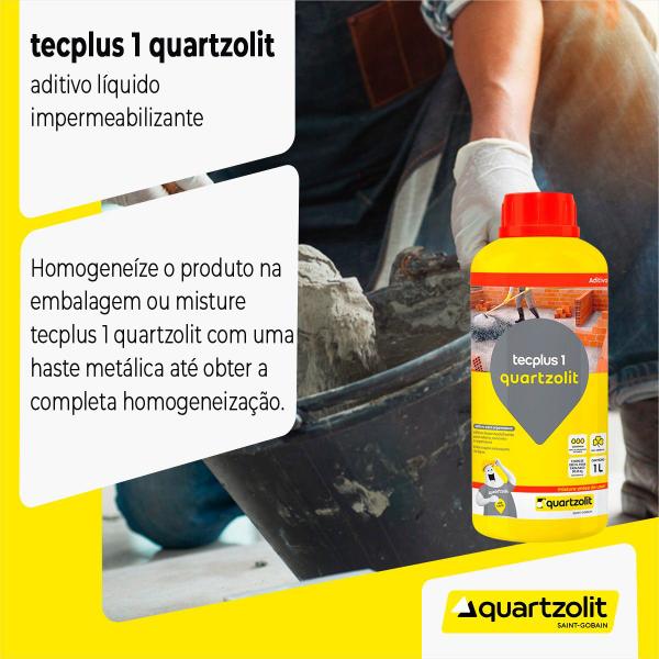 Imagem de Aditivo Tecplus 1 Quartzolit 1 Litro Kit C/ 6