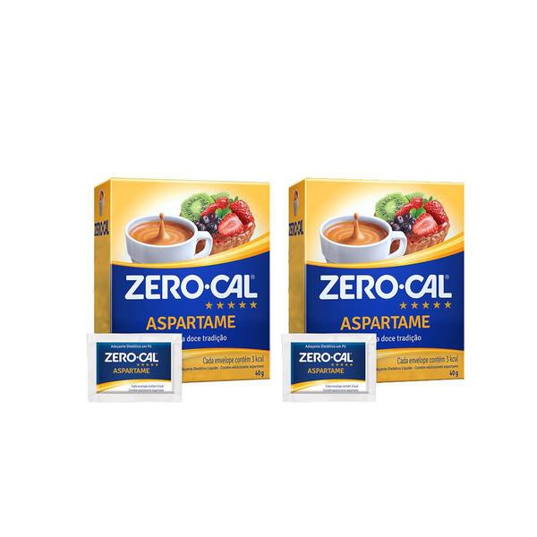 Adoçante Em Pó Zero-Cal Aspartame 2 Caixas C/50 Sachês - Zero Cal Imagem de Adoçante Em Pó Zero-Cal Aspartame 2 Caixas C/50 Sachês