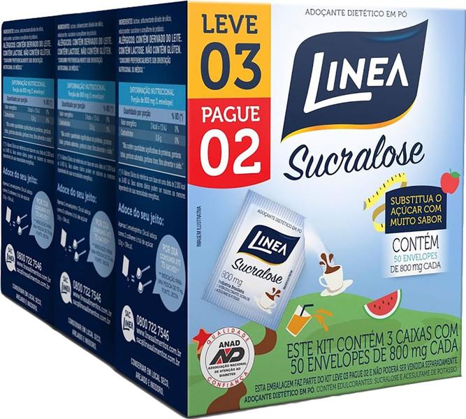 Imagem de Adoçante Linea Pó Sucralose Leve3 Pague2