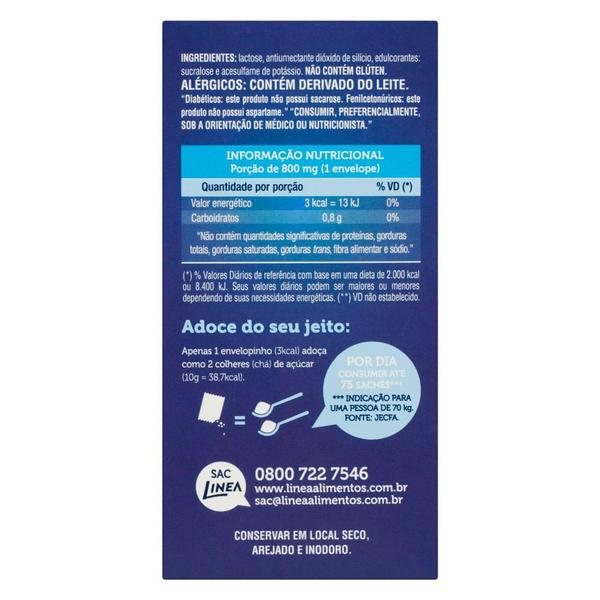 Adoçante Linea Sucralose Pó 56g Leve 70 Pague 50 Unidades - Línea Imagem de Adoçante Linea Sucralose Pó 56g Leve 70 Pague 50 Unidades