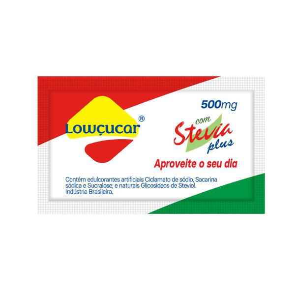 Adoçante Lowçucar Plus com Stevia Cartucho 50 x 0,5G Imagem de Adoçante Lowçucar Plus com Stevia Cartucho 50 x 0,5G