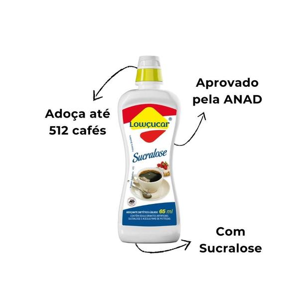 Adoçante Lowçucar Sucralose Liquido 65Ml Imagem de Adoçante Lowçucar Sucralose Liquido 65Ml