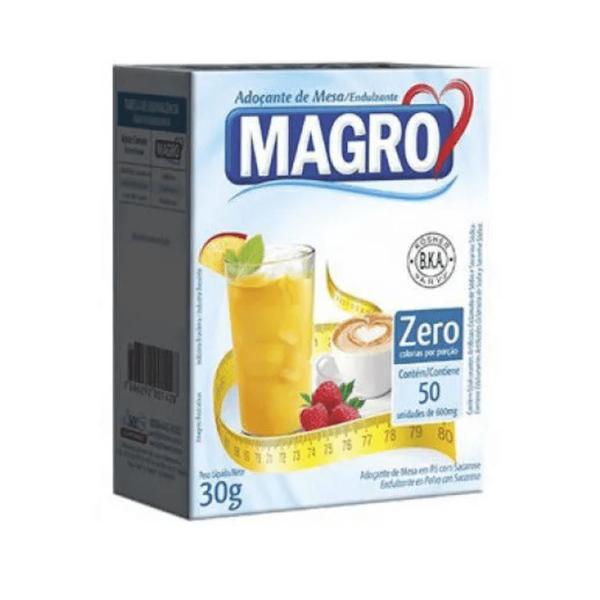 Adoçante magro sachê 0,6g c/ 50 unidades Imagem de Adoçante magro sachê 0,6g c/ 50 unidades