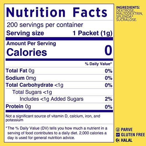 Adoçante Splenda sem Calorias, Zero Açúcar e sem Sabor - 200 Pacotes Imagem de Adoçante Splenda sem Calorias, Zero Açúcar e sem Sabor - 200 Pacotes