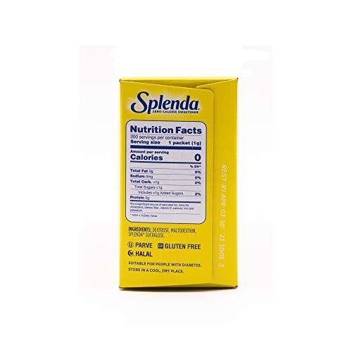 Adoçante Splenda sem Calorias, Zero Açúcar e sem Sabor - 200 Pacotes Imagem de Adoçante Splenda sem Calorias, Zero Açúcar e sem Sabor - 200 Pacotes