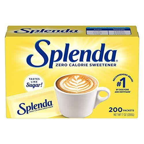 Adoçante Splenda sem Calorias, Zero Açúcar e sem Sabor - 200 Pacotes Imagem de Adoçante Splenda sem Calorias, Zero Açúcar e sem Sabor - 200 Pacotes