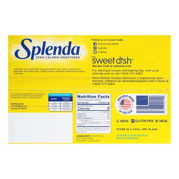 Adoçante Splenda Zero Calorias - 1000 Saches Imagem de Adoçante Splenda Zero Calorias - 1000 Saches