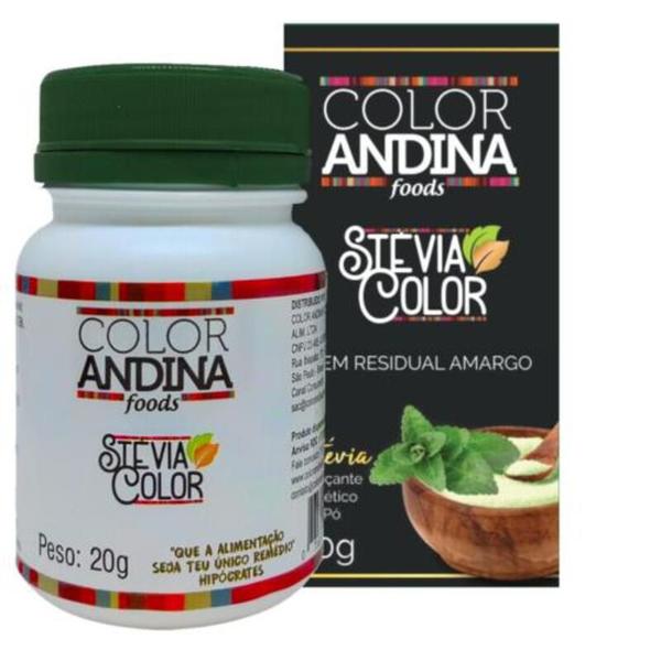 Adoçante Stévia 20g Color Andina 100% Natural - Color Andina Foods Imagem de Adoçante Stévia 20g Color Andina 100% Natural