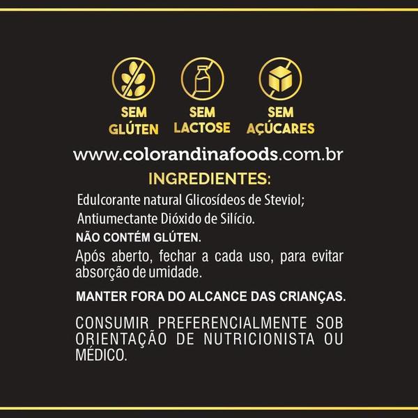 Imagem de Adoçante Stévia 40g  Color Andina  100% Natural  3 Potes