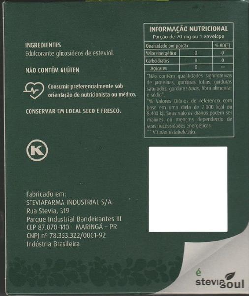 Adocante Stevita Soul 50 Env 70mg VEGAN - Steviafarma Imagem de Adocante Stevita Soul 50 Env 70mg VEGAN