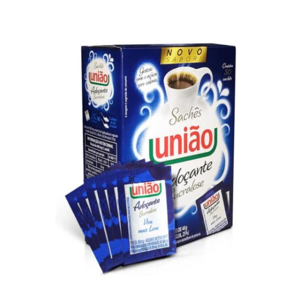 Adoçante sucralose união sachê 0,6g c/ 50 unidades Imagem de Adoçante sucralose união sachê 0,6g c/ 50 unidades