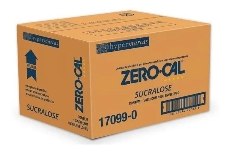 Imagem de Adoçante Zero Cal Nova Formula Sucralose Com 1000 Sachê 0,6G