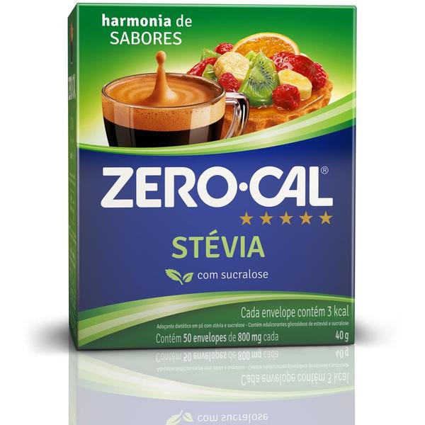 Imagem de Adoçante Zero Cal Pó Stevia 50 Unidades