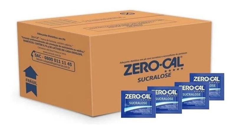 Imagem de Adoçante Zero-Cal Pó Sucralose C/50 Envelopes Kit 3