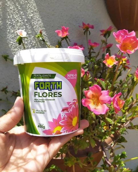 Imagem de Adubo Fertilizante Farelado Flores Balde 400g Jardim Completo Flor Rosa Floração - Forth Jardim